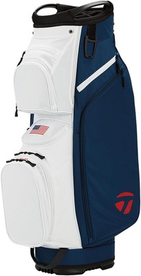 TaylorMade Golf Cart Lite Cart Bag COLOR: USA Top: 14-Way Top