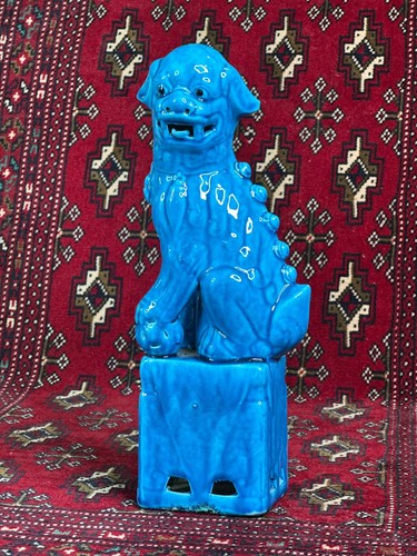 Old Chinese Turquoise Porcelain Foo / Fu Dog Lion …beautiful collection and disp - Picture 9 of 9