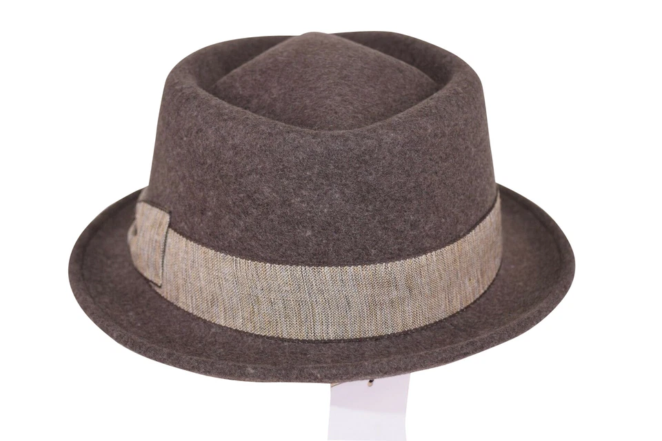 Sombrero Wigens Nuevo con Etiquetas 100% Lana Diamante en Marrón *Talla Grande 59, 7 y 3/8ths* Italia Foto 4 de 4