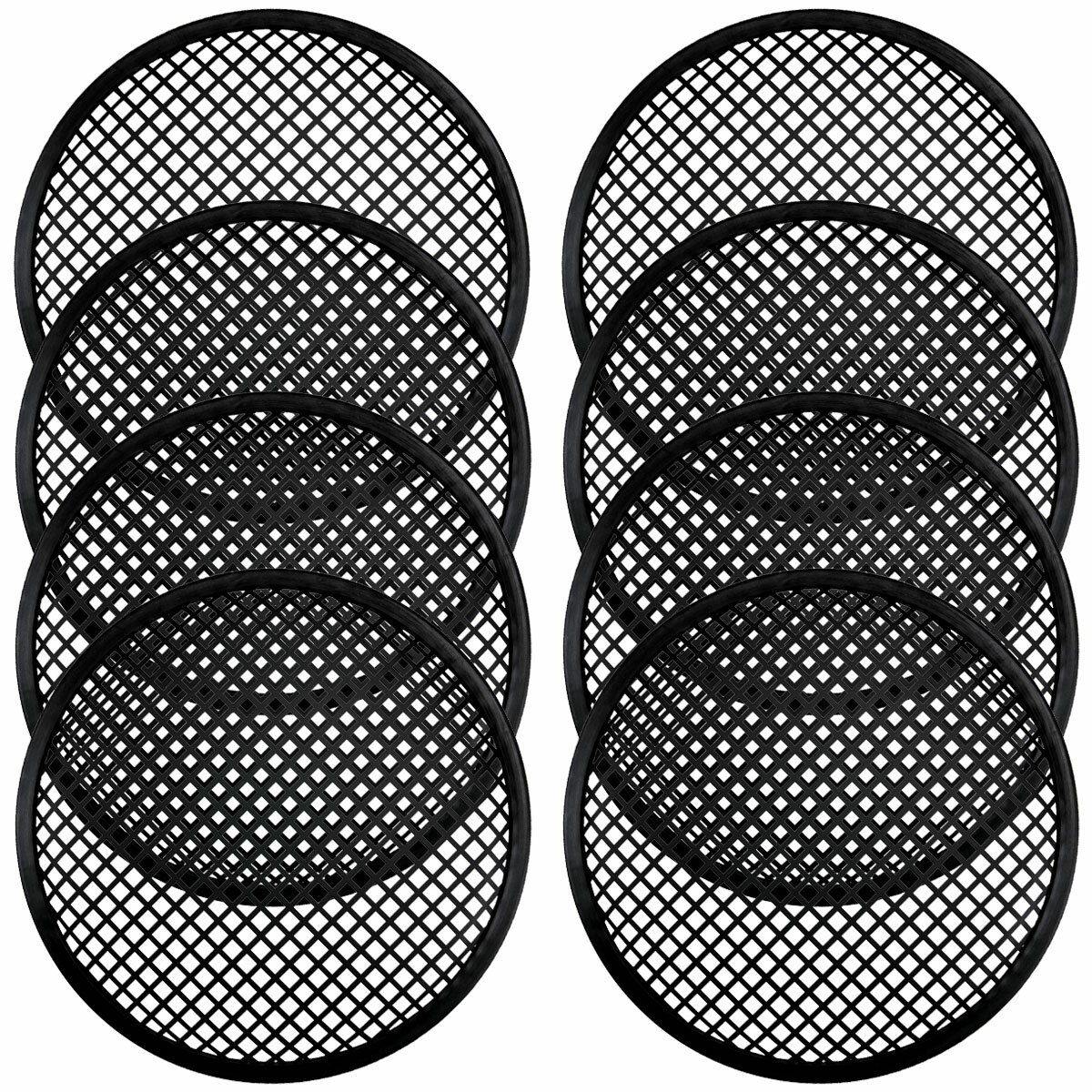 12 Inch Black Iron Speaker Grill - Round Subwoofer Cover For Car & RV Audio Systems