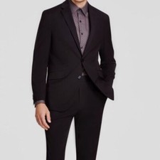 Kenneth Cole Men's Brown Techni-Cole Suit Jacket Size 46R