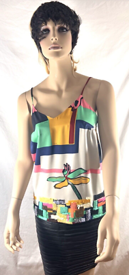 EMILIO PUCCI Multicolor Silk & Sequins Top Made in Italy Marked as 