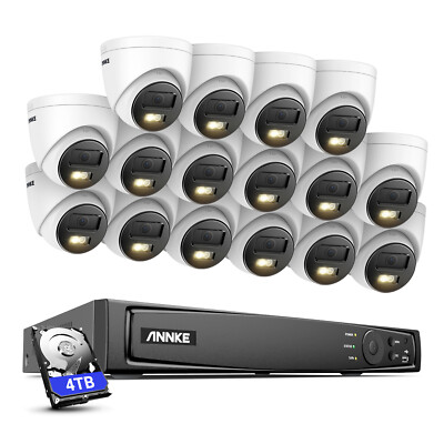 ANNKE 12MP POE Überwachungskamera Set NVR Mit Mikrofon Farbe Nachtsicht H.265+