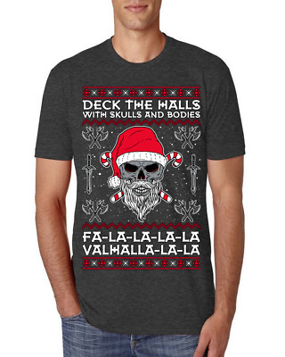 Valhalla Deck The Halls With Skulls & Bodies  Men Premium Tri Blend TShirt