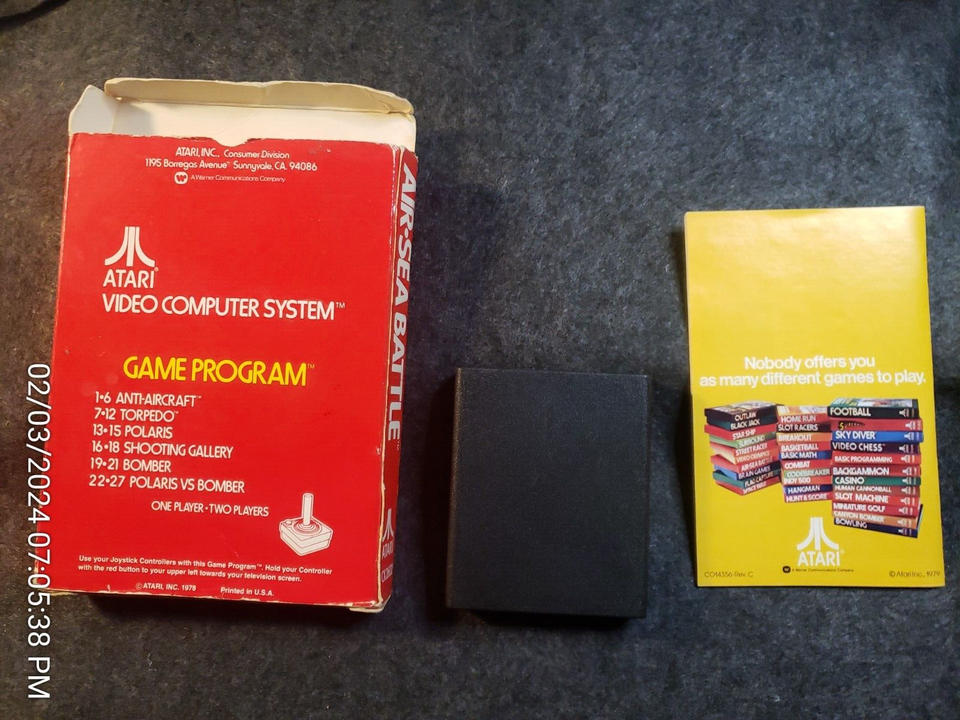 Jeu Air Sea Battle - Cartouche Seule - Pour Console Atari 2600 - Occasion