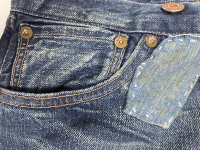 Levis Vintage Clothing LVC 2 1891-1901 Spur Bites 501 Levi Denim