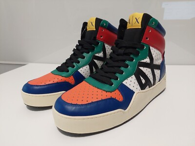 Armani Exchange Sneaker XUZ003 Herren 43 Multicolor Leather-Nylon