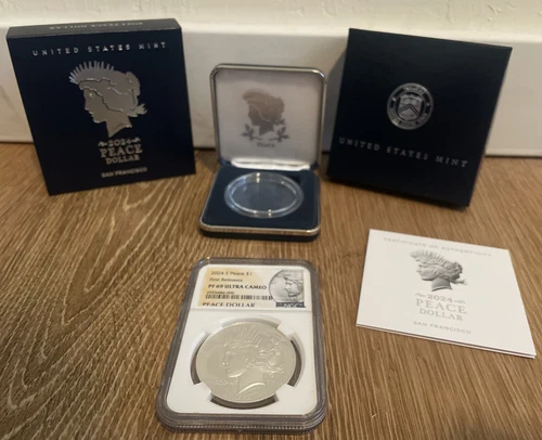 2024 S Silver Peace Dollar First Release NGC PF-69 Ultra Cameo W/ OGP