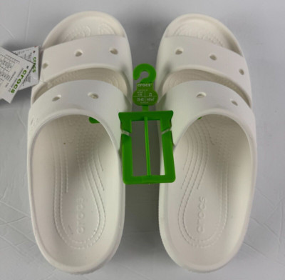 Crocs Classic v2- 209403-100- Sandal/Slide- White - Women's Size 9/Men's 7 - NWT