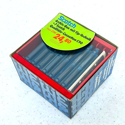 7 pcs 3M SCOTCH Dynarange 90 Audio MC Cassette Tape in Archiv-Box C90! neu/nos!