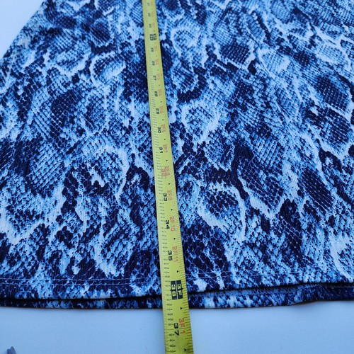Splendido abito nuovo con etichette TIANA B blu bianco pelle di serpente cambio manica corta elasticizzato taglia L - Foto 11 di 15