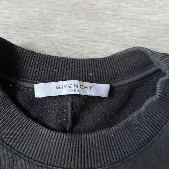 GIVENCHY Jesus Patchwork Cotton Oversized Sweatshirt S Black GIVENCHY Jesus Patchwork Cotton Oversized Sweatshirt S Black