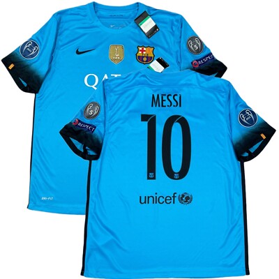 2015/16 Barcelona UCL Third Jersey #10 Messi XL Nike Champions League 3rd NEW