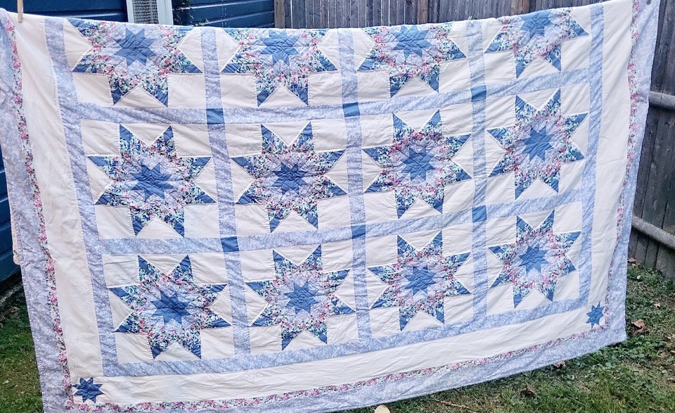 Vintage Arch Quilts Elmsford NY 8 Pt. Star Patchwork Cottagecore Quilt