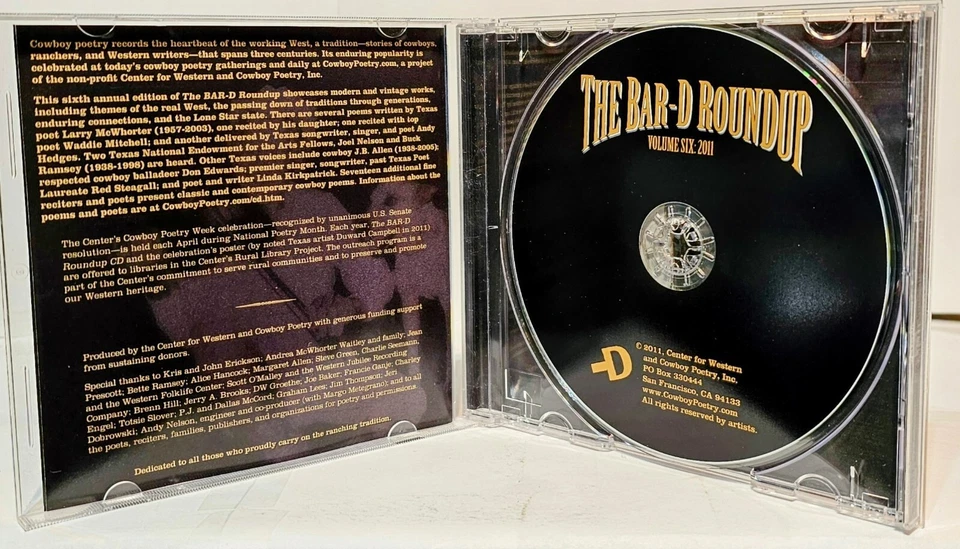 The Bar-D Roundup : Volume 6 (Cowboy Poetry ) by Various (CD, 2011) NICE ! Foto 3 de 4