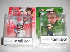 Nintendo Amiibo Super Smash Bros Dr. Mario Luigi Character Figure Lot of 2 New