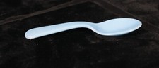 RARE VINTAGE KIDS PRETEND PLAY LIGHT BLUE PLASTIC SPOON 4" LONG
