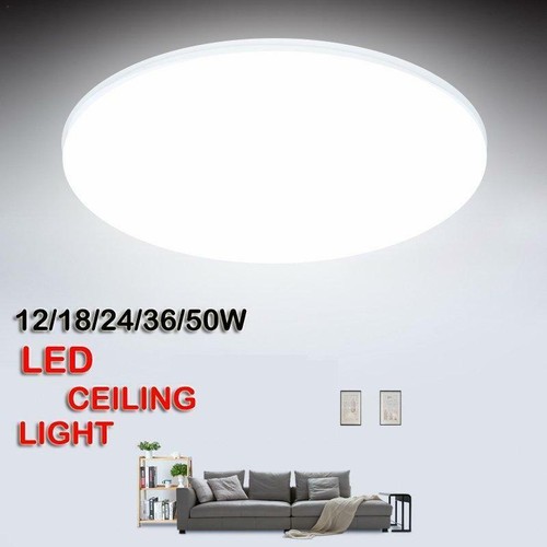 50W Round LED Ceiling Light Panel Down Lights Wall Lamp Living Room Bathroom uk - Picture 2 of 17
