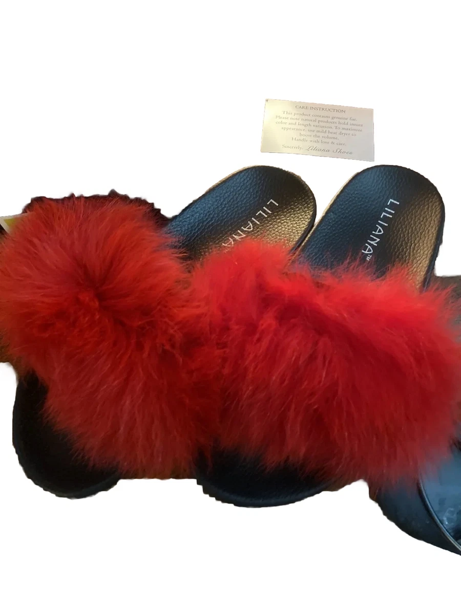 Fluffy red best sale slides