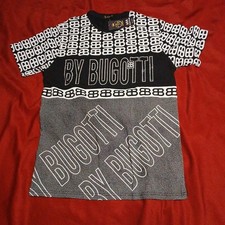 NWT New Tags Bugatti Tshirt Black Gray White Mens XL