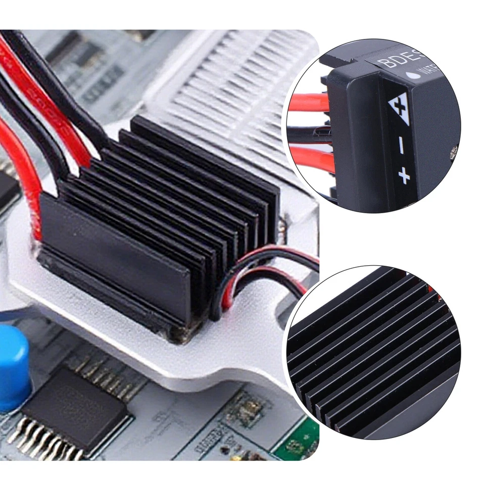 Высоковольтный водонепроницаемый матовый контроллер скорости ESC 320 А для радиоуправляемого автомобиля лодки двигателя - Изображение 4 из 4
