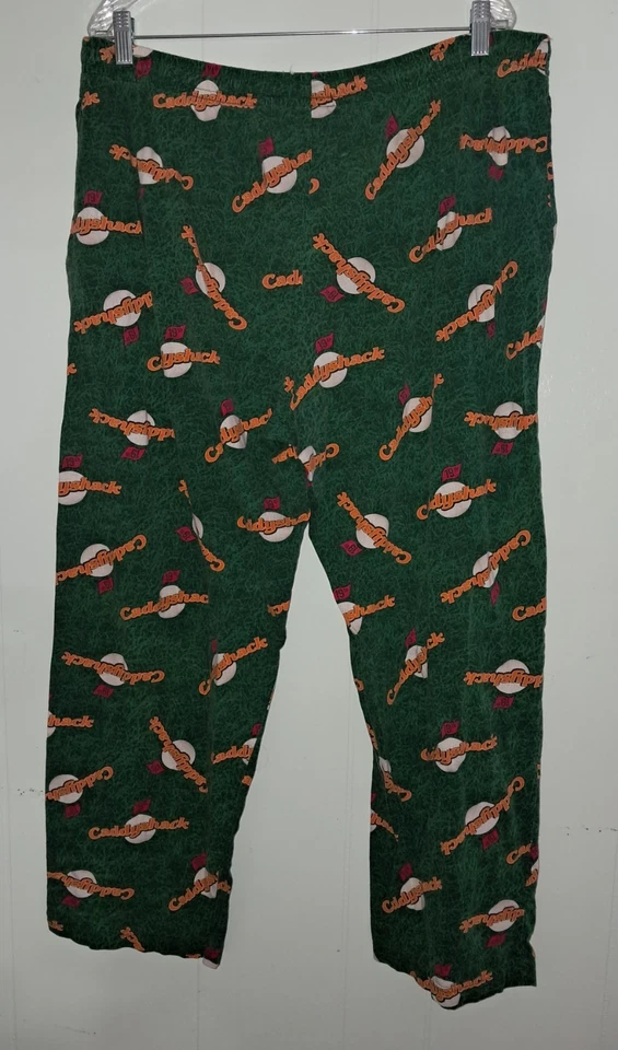 Pantalones de pijama vintage Caddyshack para hombre grandes 36-38 ropa de salón de película verde Foto 4 de 4