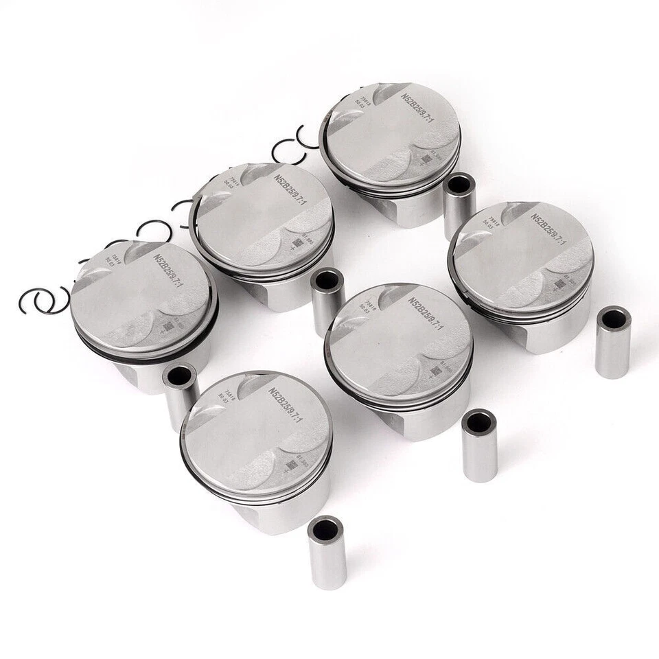 Kit de anéis de pistão 6 peças CR 9.7:1 para BMW X1 X3 Z4 323i 325i 523i 525i N52B25 2.5L - Imagem 3 de 4