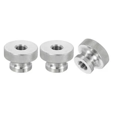 Knurled Thumb Nuts, 3Pcs M10 Stainless Steel Knobs Fasteners Through Hole Silver