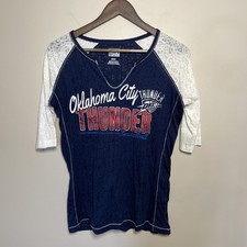 Oklahoma City Thunder Women's Prowess 3/4 Sleeve T-Shirt Medium - NBA MAJESTIC