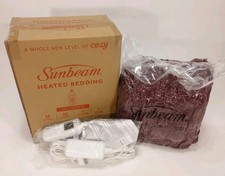 Sunbeam Royal Fleece Heated Electric Blanket King 90x100 Claret Purple 2 Remotes Sunbeam Royal Fleece Heated Electric Blanket King 90x100 Claret Purple 2 Remotes