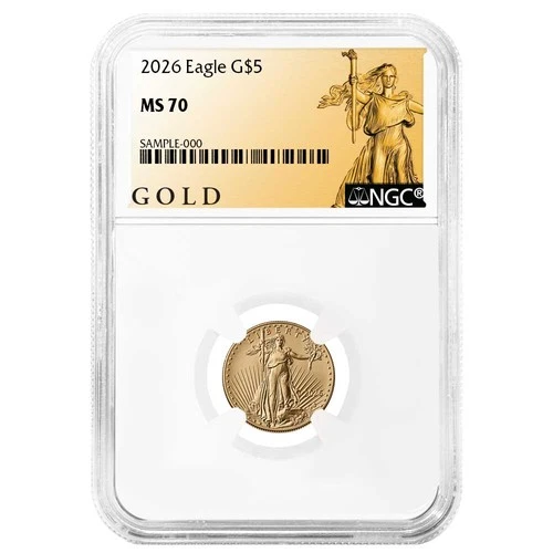 2026 $5 1/10-oz American Gold Eagle NGC MS70 ALS Label