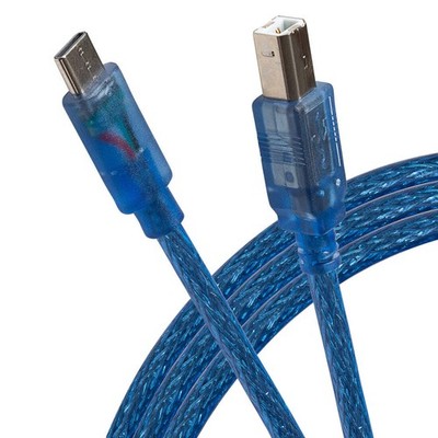Maplin USB-C auf USB-B High Speed Lade- und Datenkabel, blau, 1m