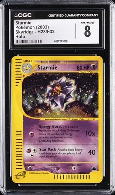 2003 POKEMON SKYRIDGE HOLO #H28 STARMIE CGC 8 | eBay