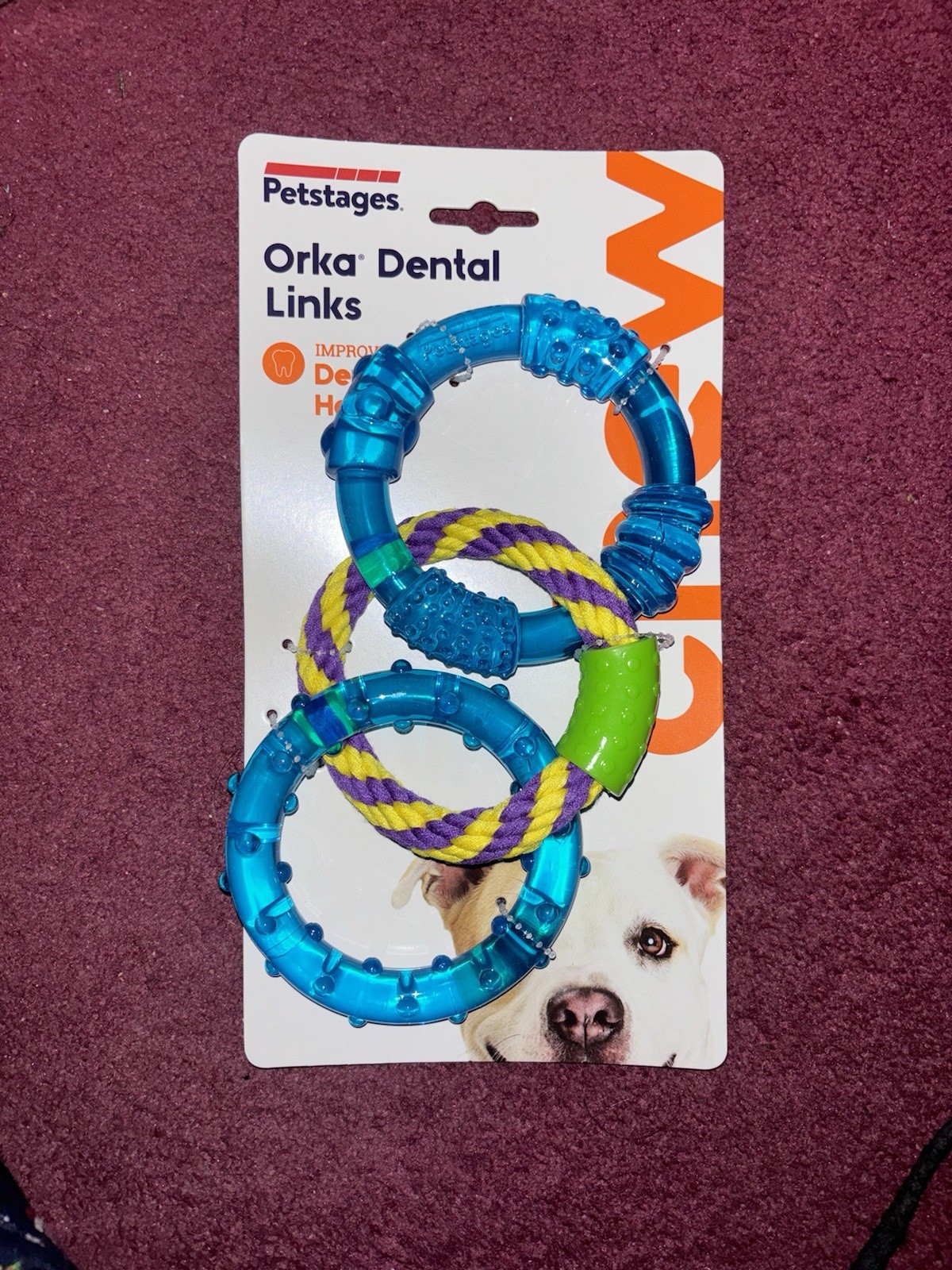 Petstages Orka Dental Links Dog Chew Toy Improves Dental Hea