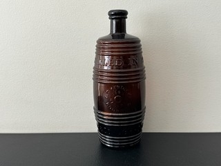 Antique Amber Open Pontil BININGER & CO. OLD KENTUCKY BOURBON Whiskey Bottle