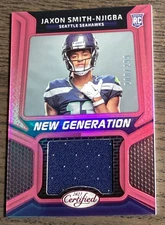 2023 Certified New Generation Jerseys Mirror Pink Jaxon Smith-Njigba Rookie RC