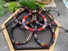 5 PC 7 -10 Adjustable Tie Tapestry Bohemian Bracelet Set New Free Ship B130