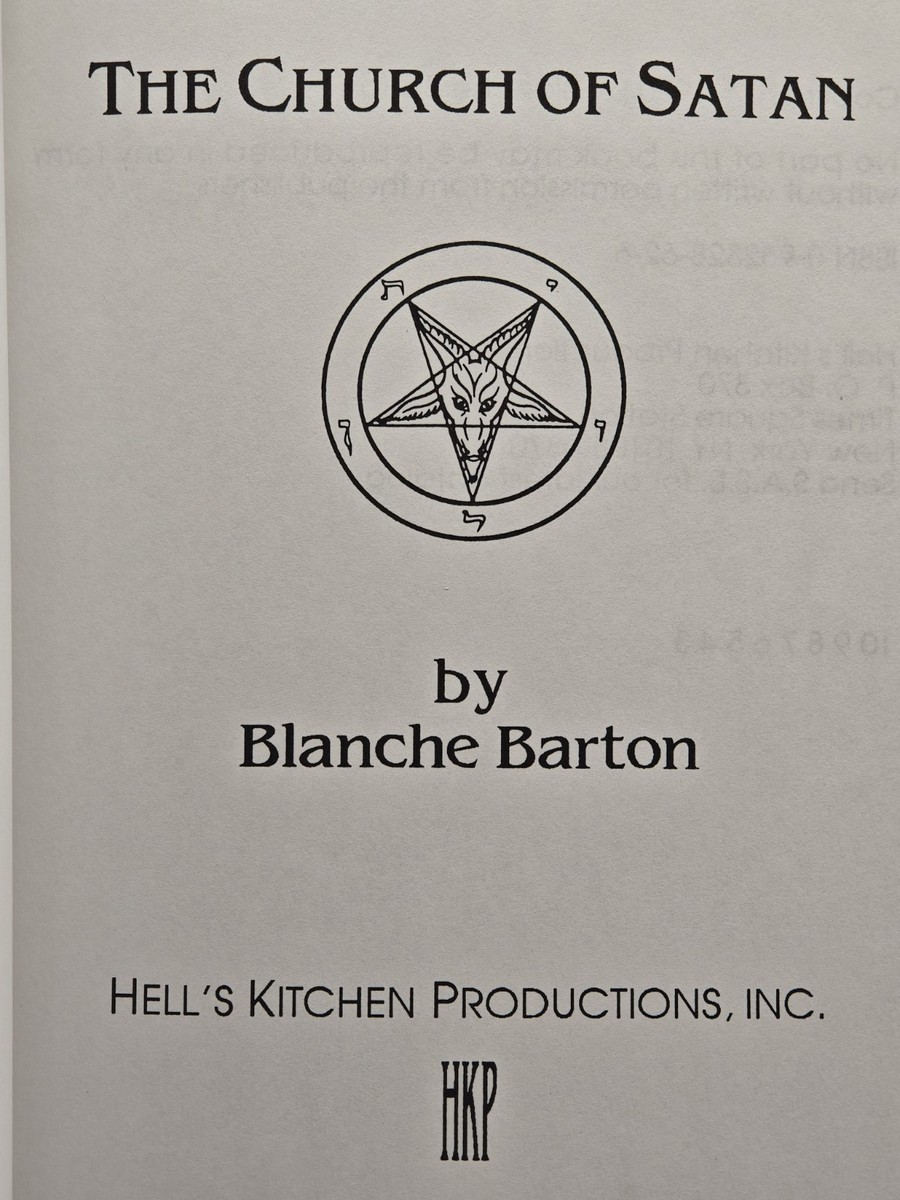 Church of Satan by Blanche Barton (1990, Trade Paperback) for sale