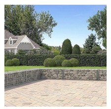 SONGMICS Gabion Stone Basket Retaining Wall Garden wire cage fench privacy fench