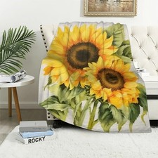 Sunflower Blanket - Soft Sunflower Throw Blankets Plush Sunflower Blankets