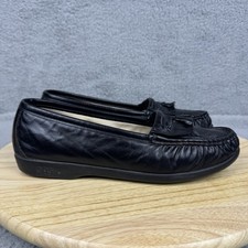 SAS Simplify Womens Size 8 W Black Loafers Tripad Comfort Made In USA Tassle