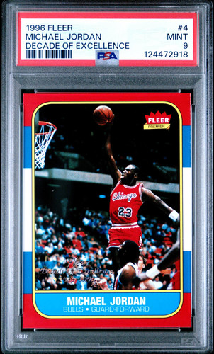 1996 Fleer Decade of Excellence Michael Jordan PSA 9 || 1986 Rookie Style (2918)