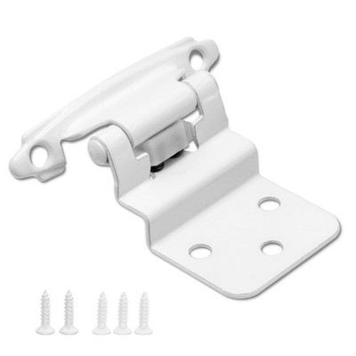 Donanim 3/8'' Inset White Self-Closing Cabinet Hinges 10 Pairs