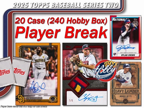 Rafael Devers SEA/BOS 2025 Topps Series 2 Hobby 20 Case (240Box) Player Break #1