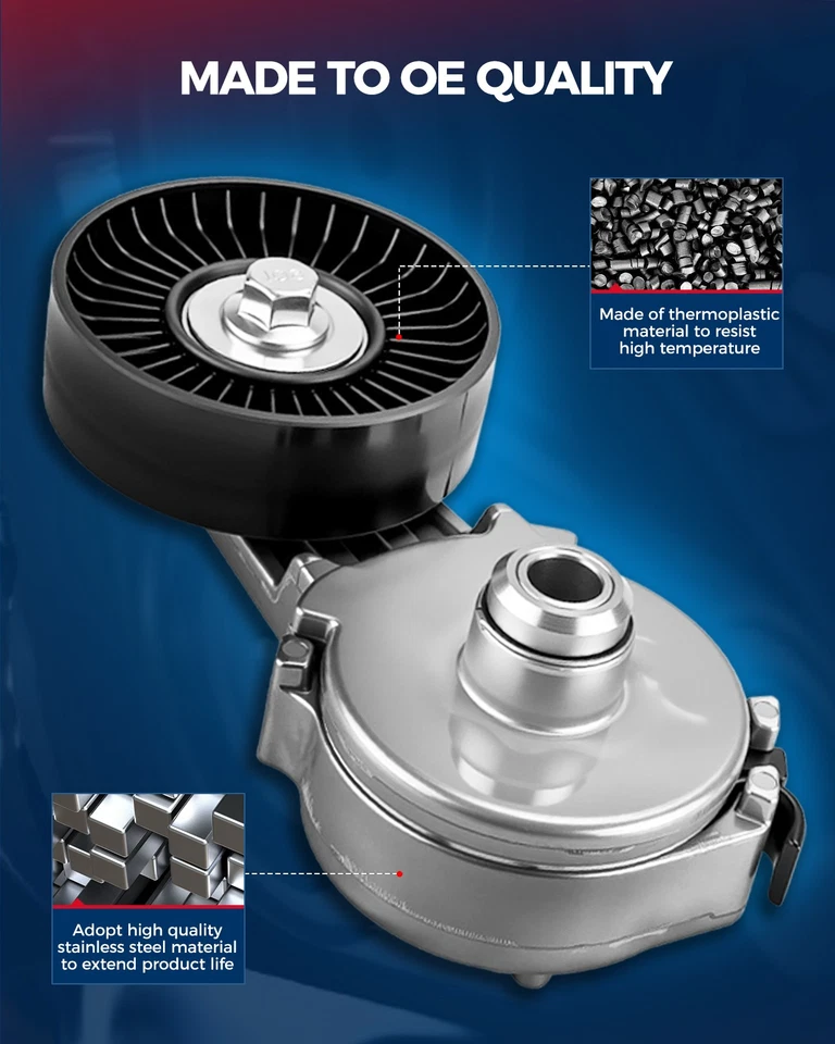 Drive Belt Tensioner Assembly For Nissan Titan Armada 2004-2010 Infiniti QX56 - Image 4 of 4