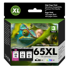 65XL 65 Ink Cartridge For HP ENVY 5010 5055 5052 Deskjet 2600 2652 2636 Printer