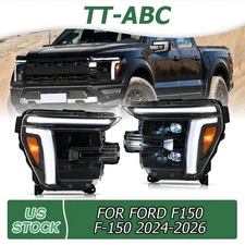 TT-ABC LED DRL Projector Headlights for Ford F-150 F150 2024-2026 Frontlamp L+R