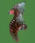 Fenton glass slipper with a cat head design Pink