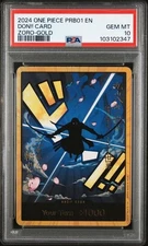 ONE PIECE Premium Booster The Best DON!! Card Zoro Gold PRB-01 PSA 10