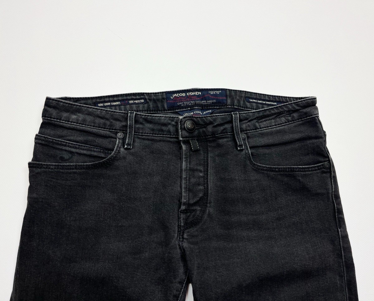 Jacob Cohen Type 672 C Comfort Jeans Black Washed Denim Size 33